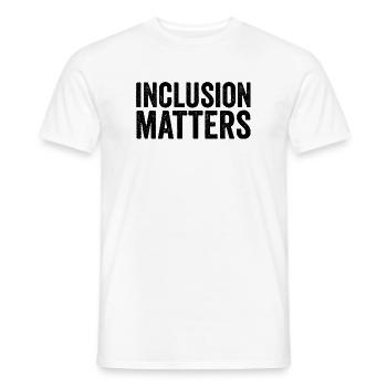 Inclusion is important – Special education – Freundli - Men's T-Shirt - white - Front - AI Model Male 178 dark (178cm)