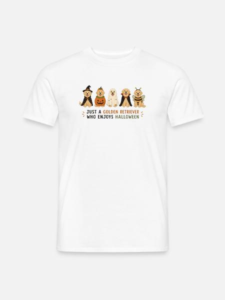 Golden Retriever Halloween-Trupp - Männer T-Shirt - Weiß