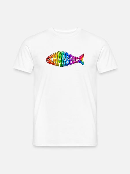 Scharbeutz Fisch Regenbogen - Männer T-Shirt - Weiß