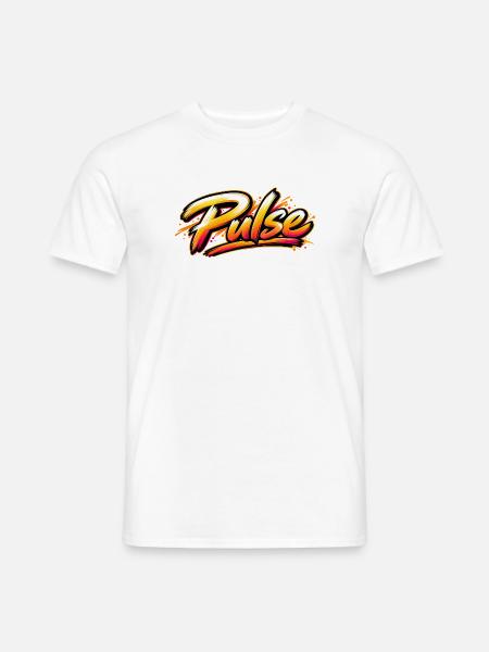 Pulse Graffiti Farbexplosion - Männer T-Shirt - Weiß