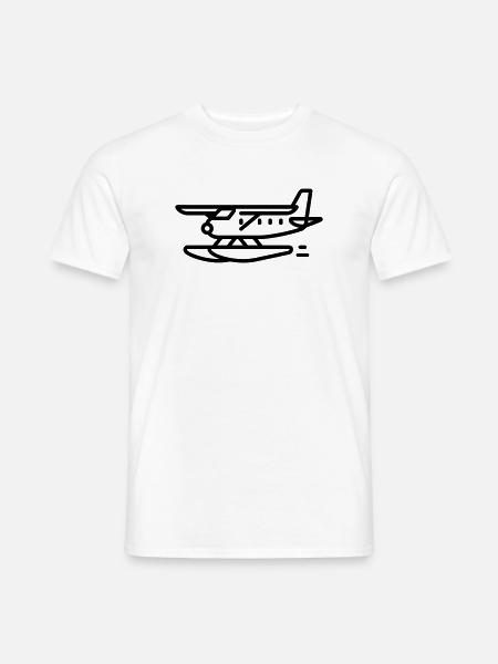 Wasserflugzeug - Männer T-Shirt - Weiß