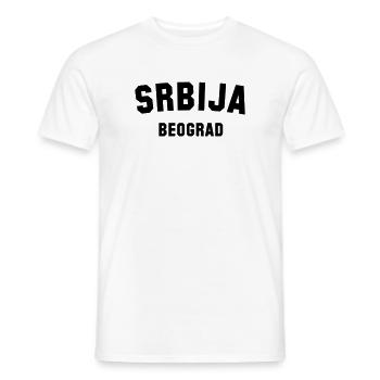 BEOGRAD Belgrad Belgrade Serbien Serbie - T-shirt homme - blanc - Devant - AI Model Male 178 dark (178cm)