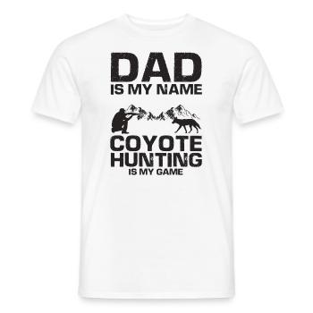 Coyote Design for Coyote Shreactors - Men's T-Shirt - white - Front - AI Model Male 178 dark (178cm)