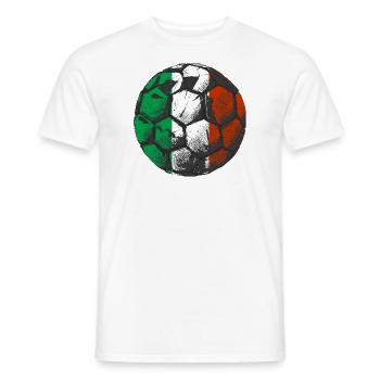Drapeau de l’Italie Drapeau italien Vintage Look vieilli - T-shirt homme - blanc - Devant - AI Model Male 178 dark (178cm)