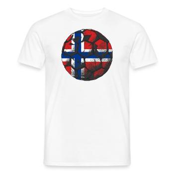 Norway Flag Scandinavia Norwegian Flag - Men's T-Shirt - white - Front - AI Model Male 178 dark (178cm)