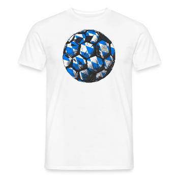 Drapeau de Bavière utilisé Look drapeau bavarois Vintage - T-shirt homme - blanc - Devant - AI Model Male 178 dark (178cm)
