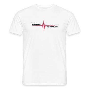No pulse? - No problem - Men's T-Shirt - white - Front - AI Model Male 178 dark (178cm)