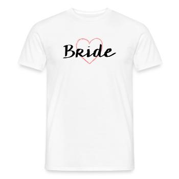 Bride Herz Junggesellenabschied Hochzeit - Männer T-Shirt - Weiß - Vorne - AI Model Male 178 dark (178cm)