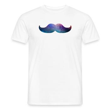 Moustache Galaxy Space - T-shirt homme - blanc - Devant - AI Model Male 178 dark (178cm)