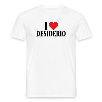 T-shirt I love Desire t-shirt gift idea - Men's T-Shirt - white - Front - AI Model Male 178 dark (178cm)