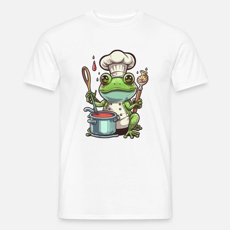 Froschiger Küchenrausch - Männer T-Shirt - Weiß