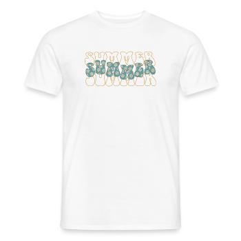 Summer - Men's T-Shirt - white - Front - AI Model Male 178 dark (178cm)
