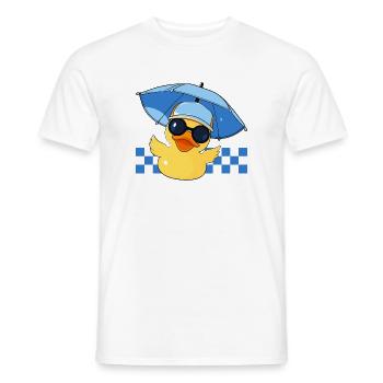 Quietscheente Sommer Badeente Rubber Duck Enten - Männer T-Shirt - Weiß - Vorne - AI Model Male 178 dark (178cm)