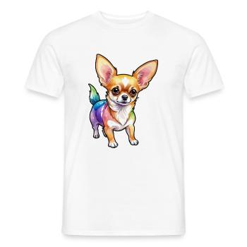 Chihuahua Watercolor - Men's T-Shirt - white - Front - AI Model Male 178 dark (178cm)