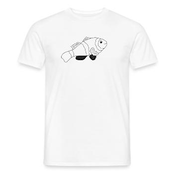 Clownfish - Graphic black and white - Men's T-Shirt - white - Front - AI Model Male 178 dark (178cm)