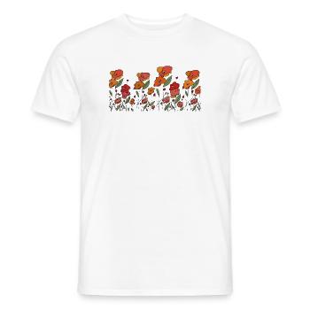 Mohnborte - Männer T-Shirt - Weiß - Vorne - AI Model Male 178 dark (178cm)