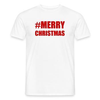 WEIHNACHTEN. FROHE WEIHNACHTEN. FROHE WEIHNACHTEN. WEIHNACHTSMANN - Männer T-Shirt - Weiß - Vorne - AI Model Male 178 dark (178cm)
