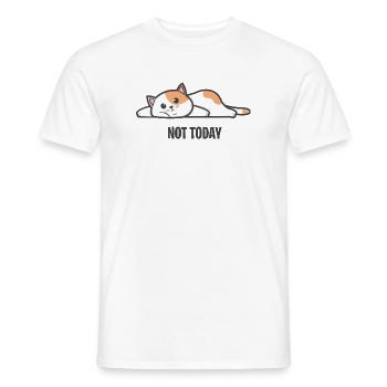 Katze - Nicht heute - Männer T-Shirt - Weiß - Vorne - AI Model Male 178 dark (178cm)