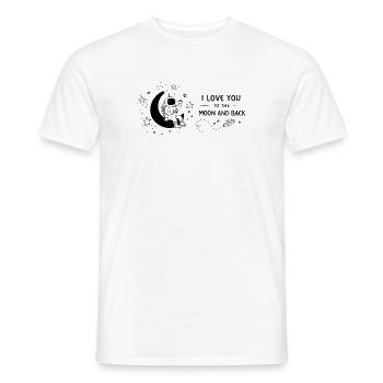 I Love You To The Moon And Back Astronaut - Men's T-Shirt - white - Front - AI Model Male 178 dark (178cm)