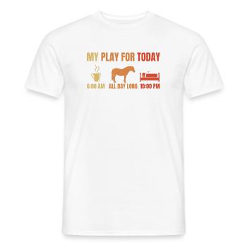 Chevaux de café endormis - T-shirt homme - blanc - Devant - AI Model Male 178 dark (178cm)