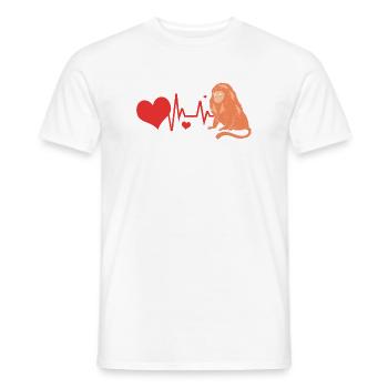 Tamarin Singe Singe Singe Face de Singe - T-shirt homme - blanc - Devant - AI Model Male 178 dark (178cm)