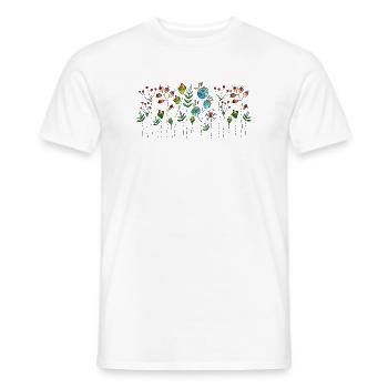 Fleur - T-shirt homme - blanc - Devant - AI Model Male 178 dark (178cm)