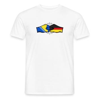 Deutschland Bosnien - Männer T-Shirt - Weiß - Vorne - AI Model Male 178 dark (178cm)