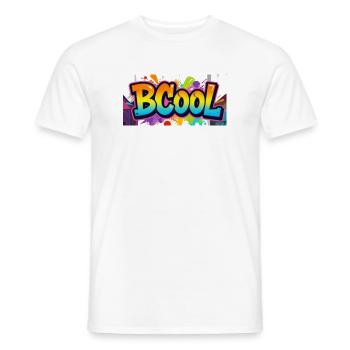BCOOL Graffiti Éclaboussures Néon - T-shirt homme - blanc - Devant - AI Model Male 178 dark (178cm)