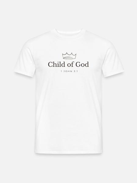 Kind Gottes: Christliches Design – 1. Johannes 3,1 - Männer T-Shirt - Weiß
