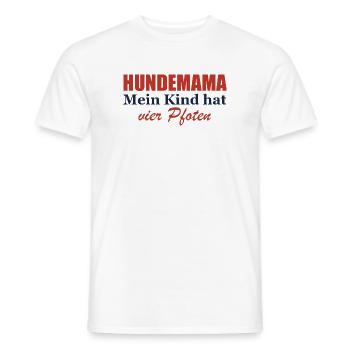 Hundemama – Mein Kind hat vier Pfoten - Männer T-Shirt - Weiß - Vorne - AI Model Male 178 dark (178cm)