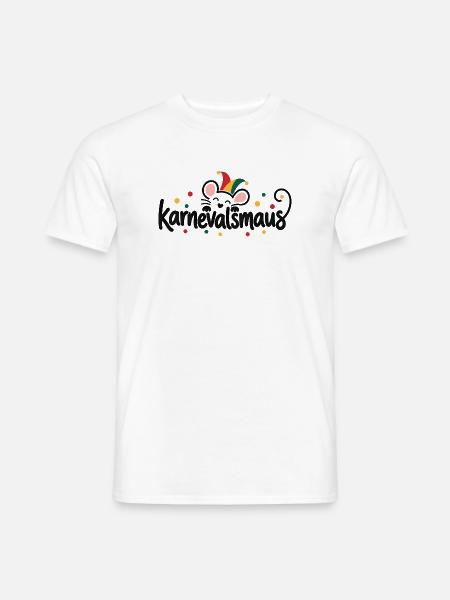 Karnevalsmaus Clownhut Design - Männer T-Shirt - Weiß