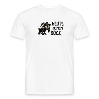 Heute keinen Bock – Lustiger Ziegenbock Spruch - Männer T-Shirt - Weiß - Vorne - AI Model Male 178 dark (178cm)