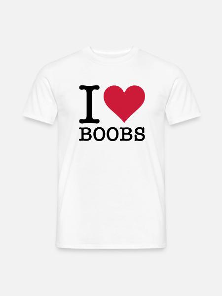 I love tits - Men's T-Shirt - white