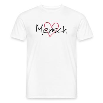 Mensch Herz Lieblingsmensch Geschenkidee Liebe - Männer T-Shirt - Weiß - Vorne - AI Model Male 178 dark (178cm)