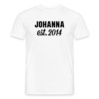 Johanna est 2014 - Männer T-Shirt - Weiß - Vorne - AI Model Male 178 dark (178cm)