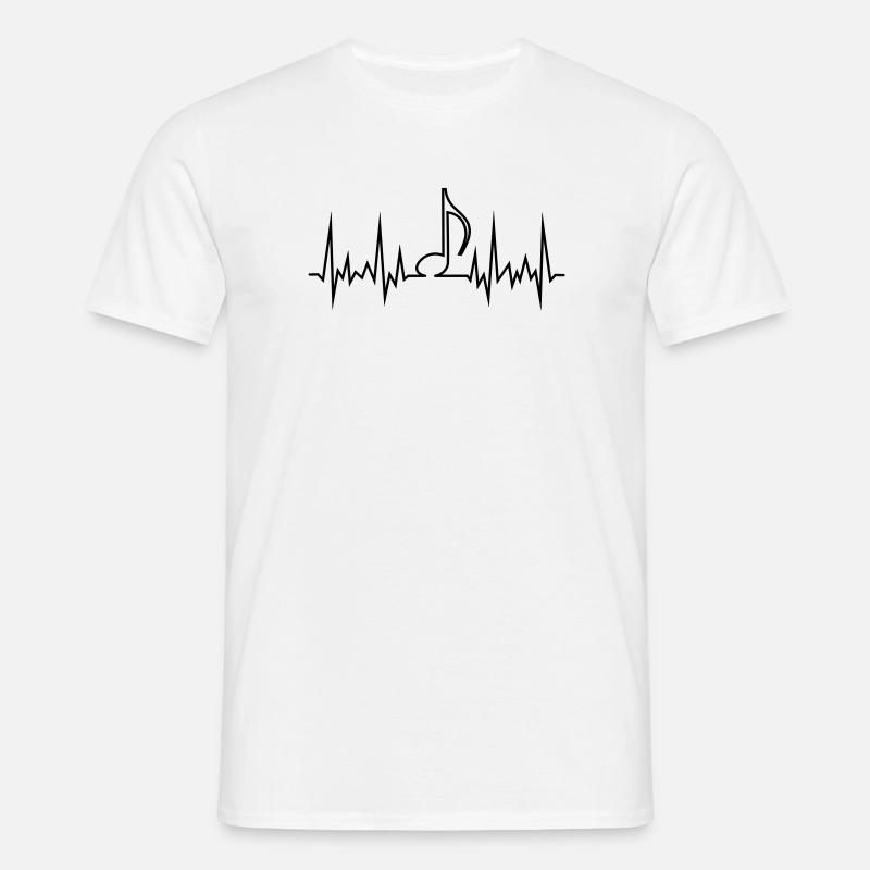 wave_note - T-shirt Homme - blanc