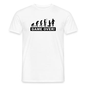 evolution_wedding - Men's T-Shirt - white - Front - AI Model Male 178 dark (178cm)