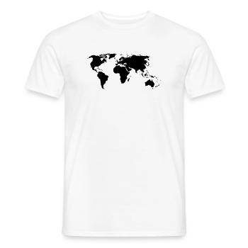 weltkarte - Männer T-Shirt - Weiß - Vorne - AI Model Male 178 dark (178cm)