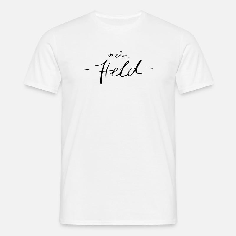 mein Held - Männer T-Shirt - Weiß