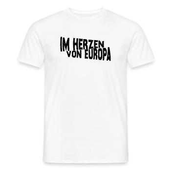 Frankfurt - Im Herzen von Europa - Männer T-Shirt - Weiß - Vorne - AI Model Male 178 dark (178cm)