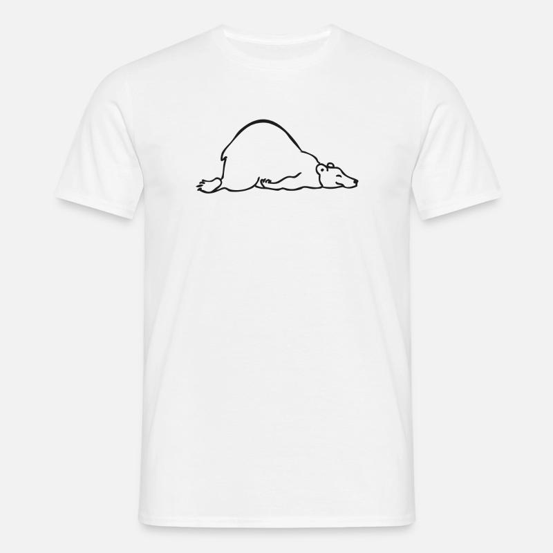 Sleeping bear | Schlafender Bär - Männer T-Shirt - Weiß