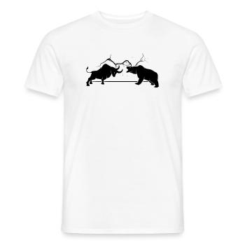 Bulle VS Ours - T-shirt homme - blanc - Devant - AI Model Male 178 dark (178cm)