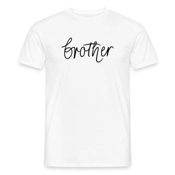 Frère - T-shirt homme - blanc - Devant - AI Model Male 178 dark (178cm)