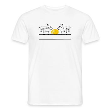 Quatre chèvres - T-shirt homme - blanc - Devant - AI Model Male 178 dark (178cm)