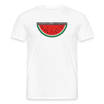 This Is Not A Watermelon - Men's T-Shirt - white - Front - AI Model Male 178 dark (178cm)
