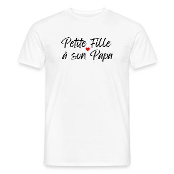 Little Girl with Her Daddy - Men's T-Shirt - white - Front - AI Model Male 178 dark (178cm)