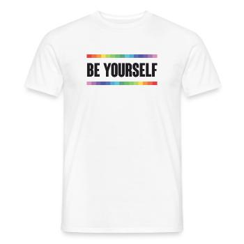 LGBTQ Pride Month - Be Yourself - Men's T-Shirt - white - Front - AI Model Male 178 dark (178cm)