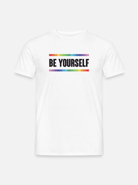 LGBTQ Pride Month - Be Yourself - Men's T-Shirt - white