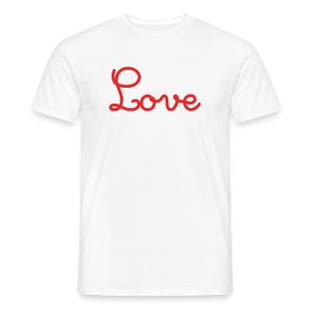 ICH LIEBE DICH. LIEBE. PAAR. GERADE VERHEIRATET. Junggesellinnenabschied - Männer T-Shirt - Weiß - Vorne - AI Model Male 178 dark (178cm)