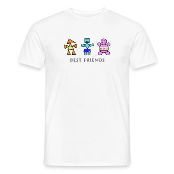 Best Friends Trio Geometric Toys - Men's T-Shirt - white - Front - AI Model Male 178 dark (178cm)
